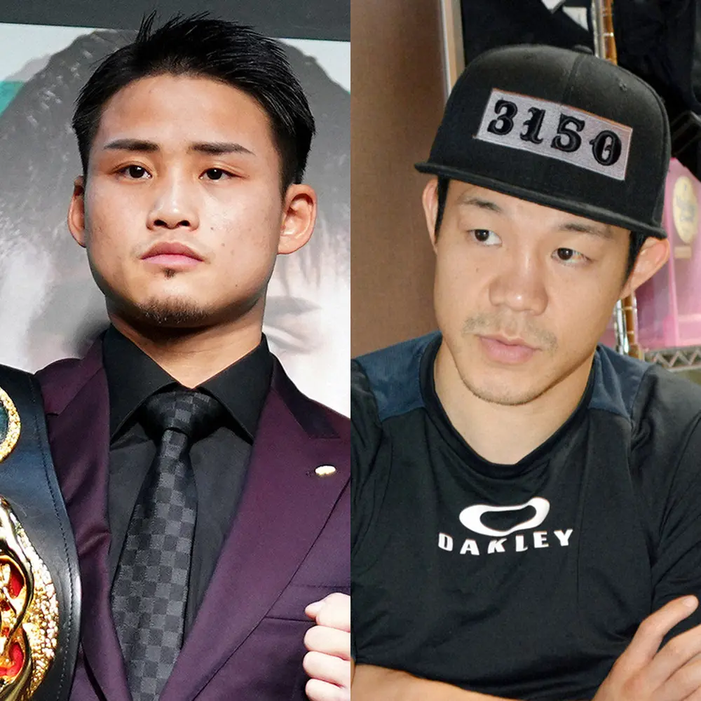 京口紘人と亀田興毅氏（右）