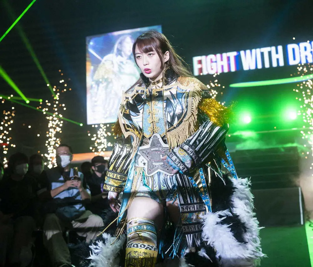白いベルトの防衛を続ける上谷沙弥（C）STARDOM