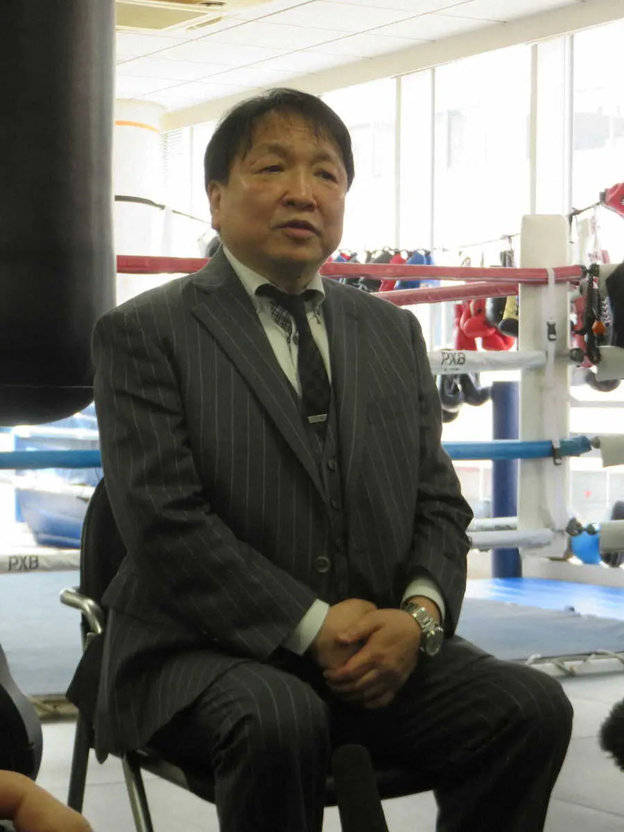 井上尚弥の試合延期を発表する大橋秀行会長