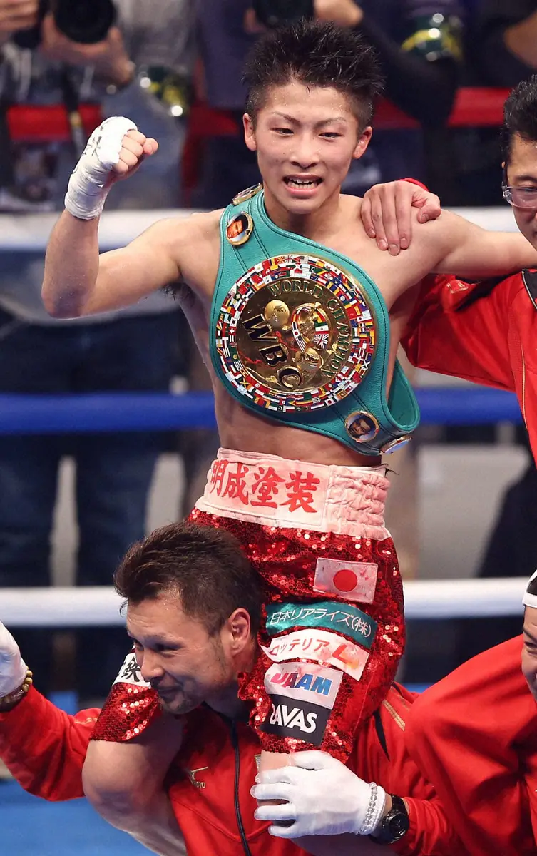 プロ6戦目で世界王者になった井上尚弥（14年撮影）