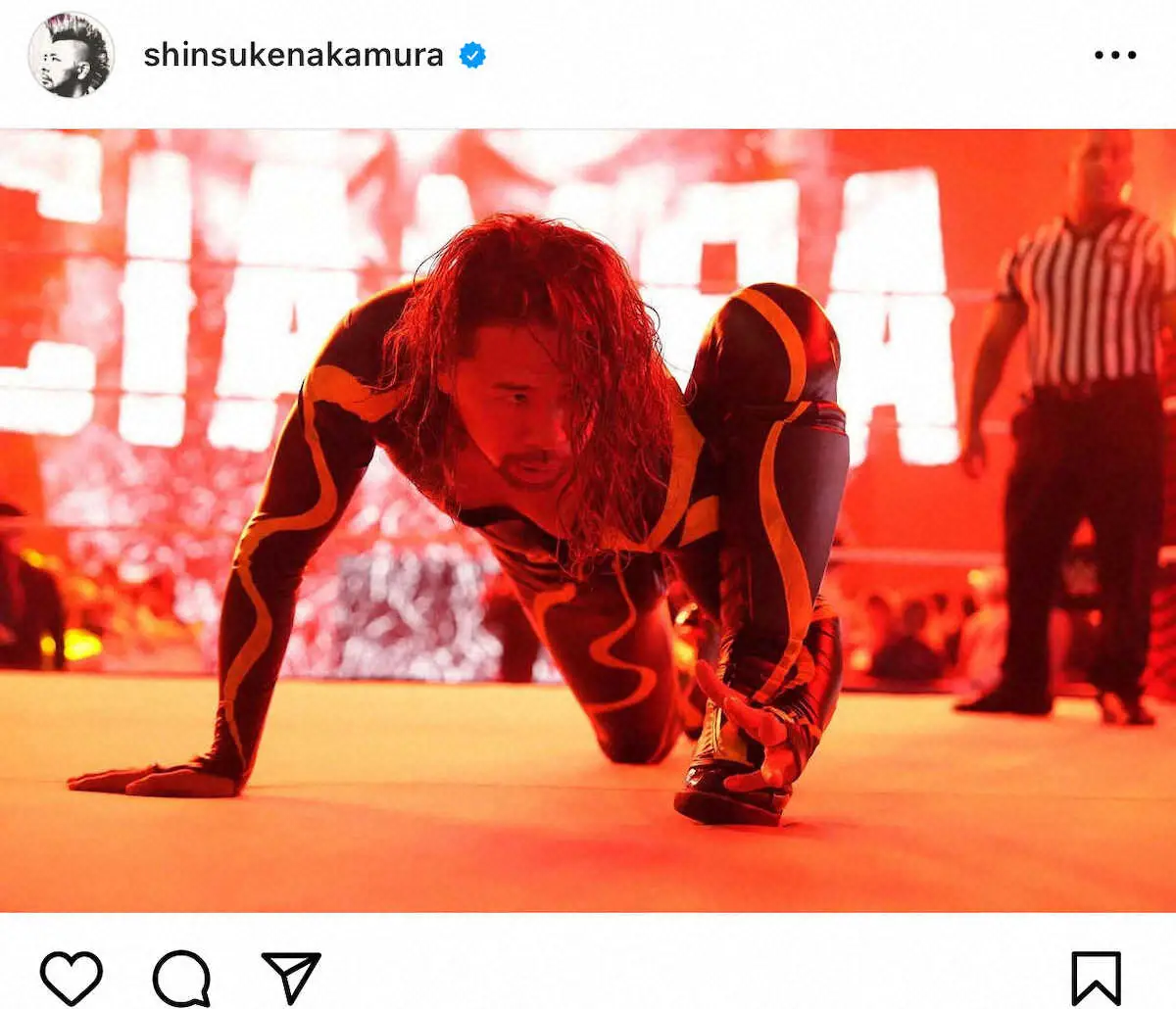 中邑真輔の公式インスタグラム（＠shinsukenakamura）から
