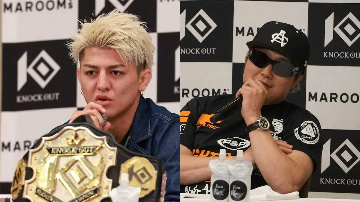 鈴木千裕（左）と五味隆典（右）の師弟対決が「KNOCK　OUT」で実現（C）Def　Fellow　