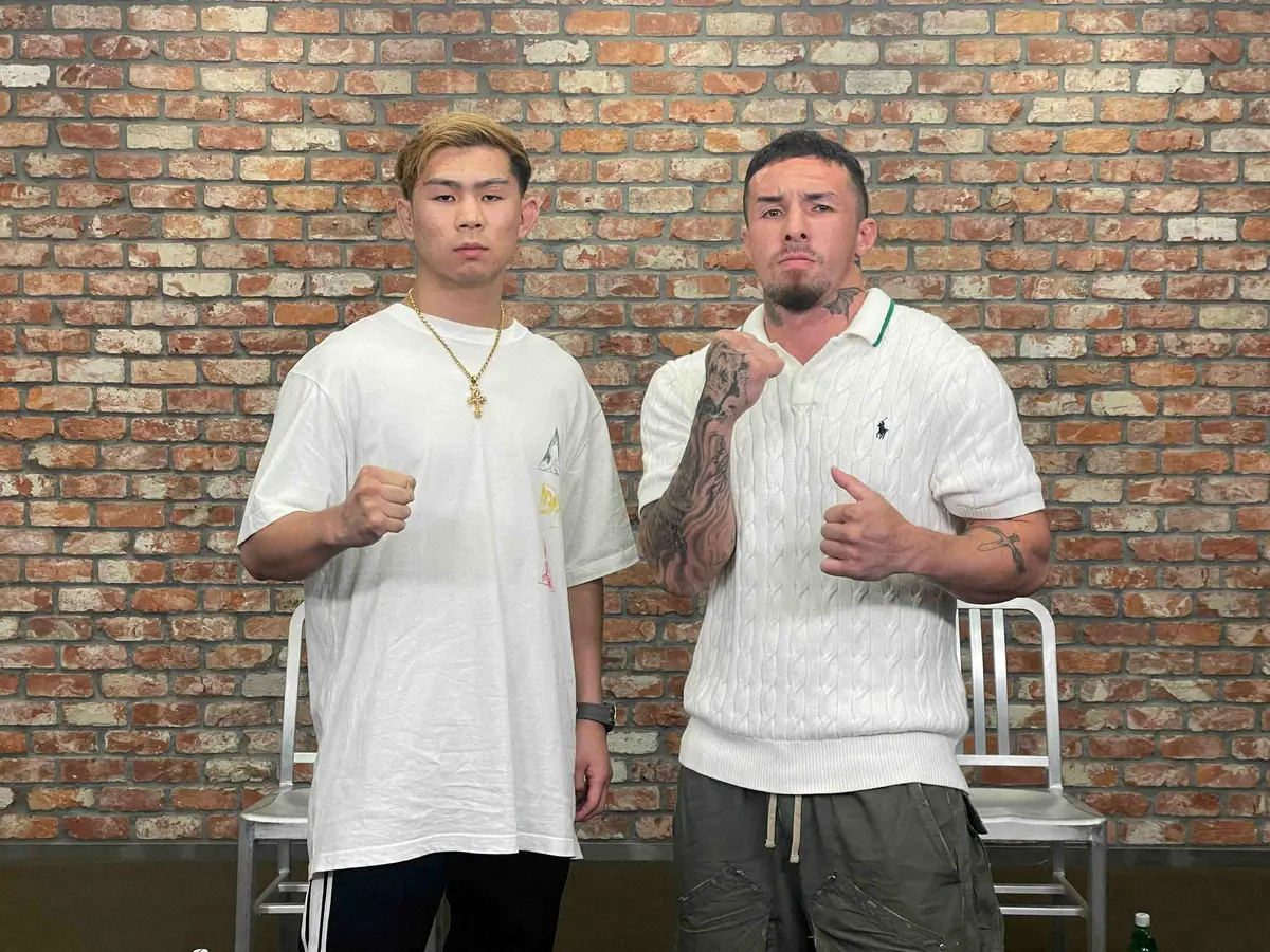 対戦発表会見並び合っていたYA-MANと木村（C）FIGHT CLUB