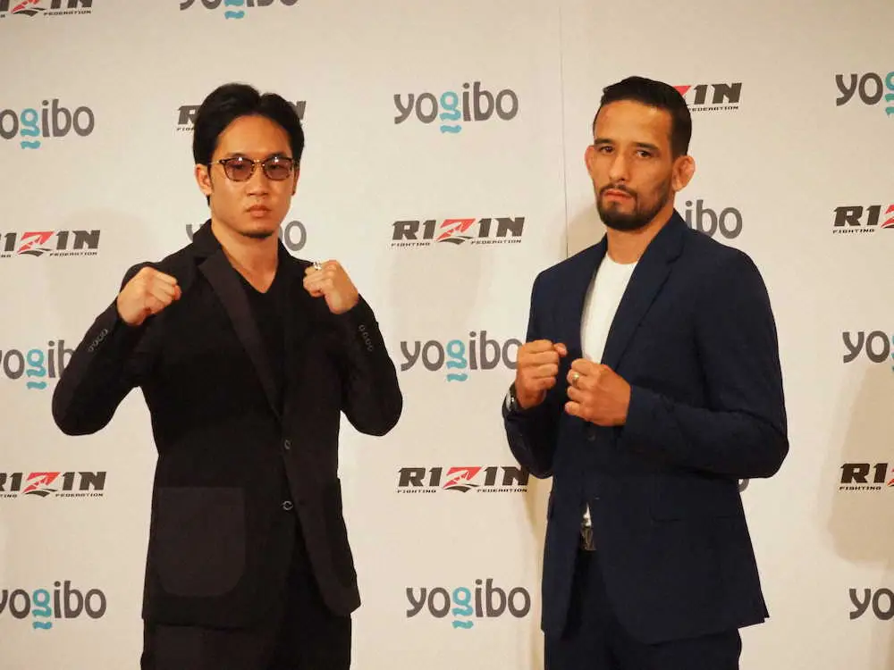 4年前の「RIZIN.28」で初対戦した朝倉未来（左）とクレベル・コイケ