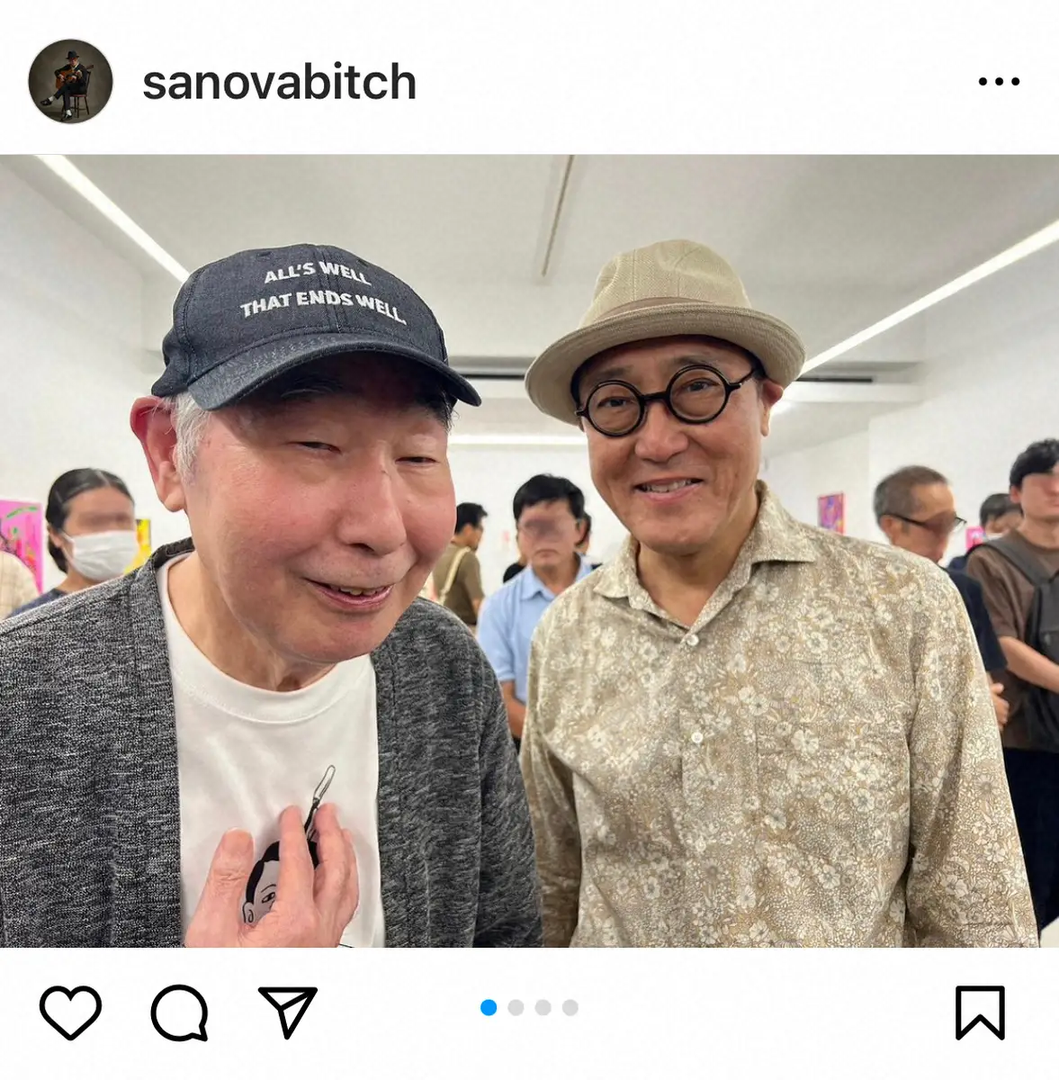 佐野史郎インスタグラム（＠sanovabitch）から