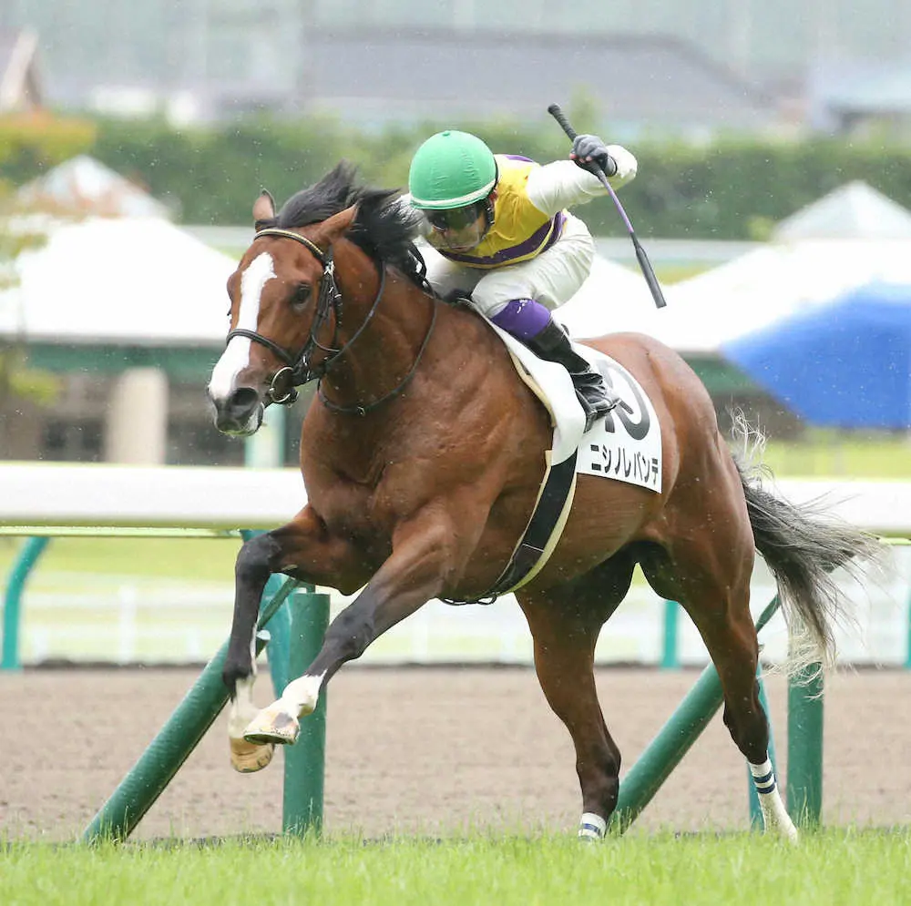 ＜福島6R・新馬戦＞レースを制した江田照騎乗のニシノレバンテ（撮影・西川　祐介）