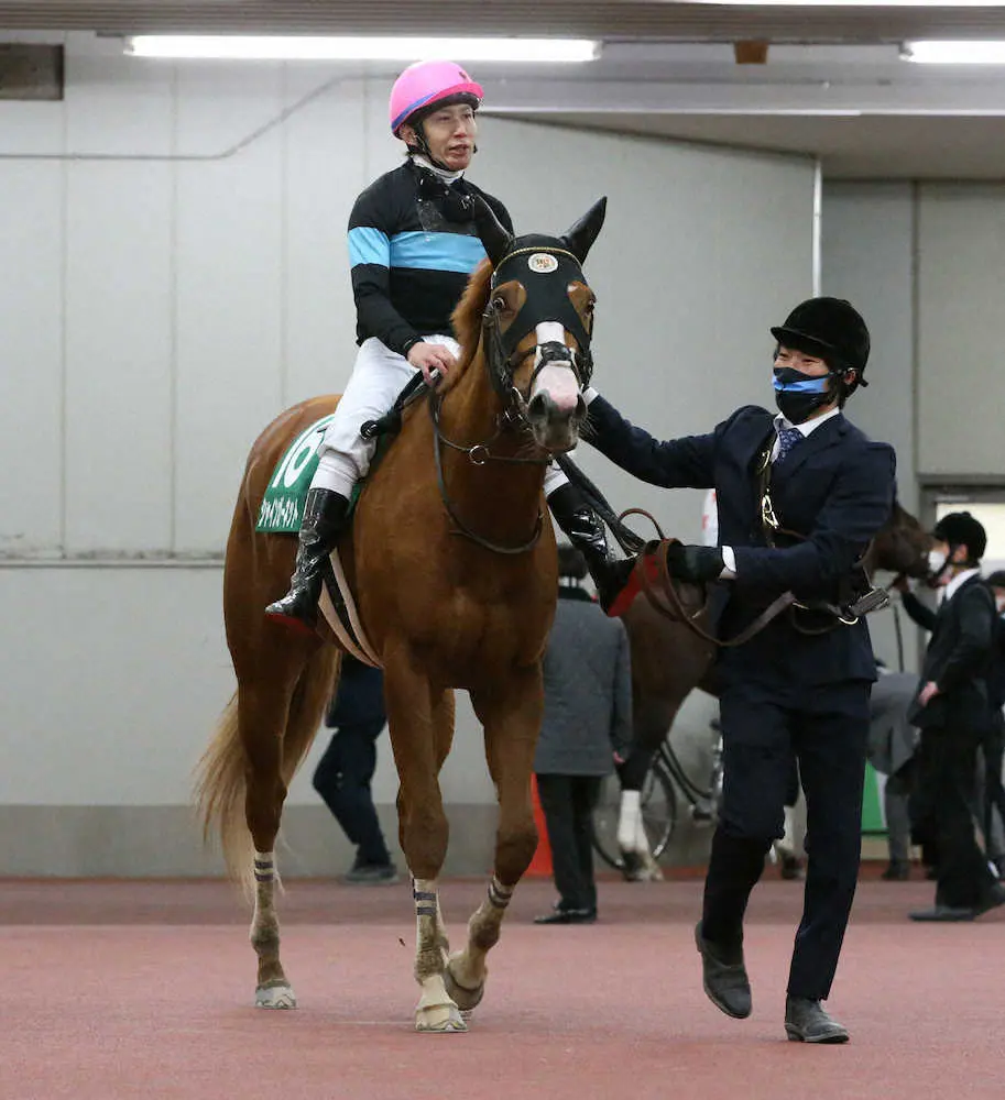 ＜中京11R・シルクロードS＞7番人気で2着だったシャインガーネット（撮影・亀井　直樹）