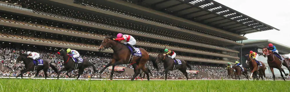 ＜東京11R＞NHKマイルCを制した川田騎乗のダノンスコーピオン（手前中央）