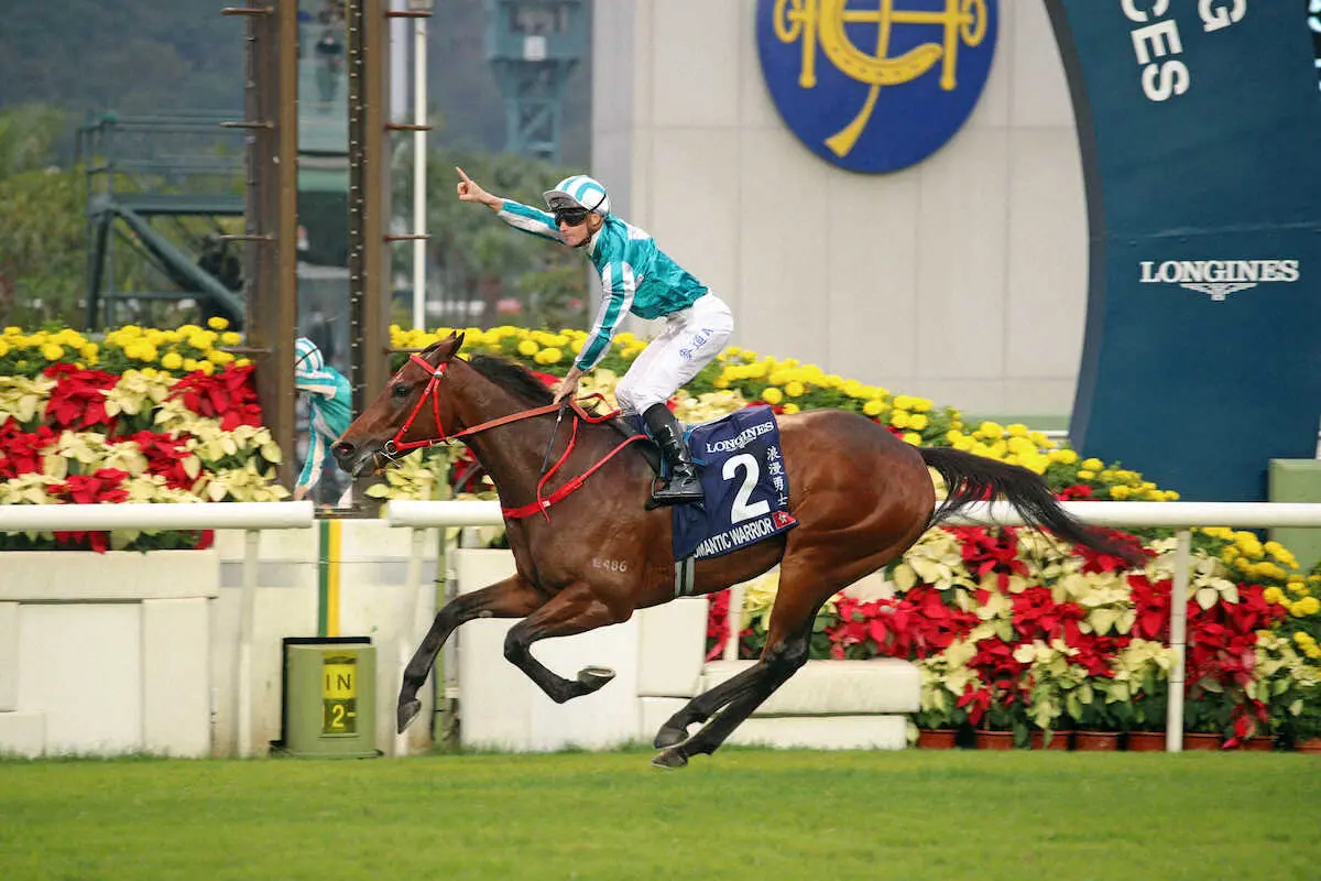 香港カップを圧勝したロマンチックウォリアー（C）The　Hong　Kong　Jockey　Club