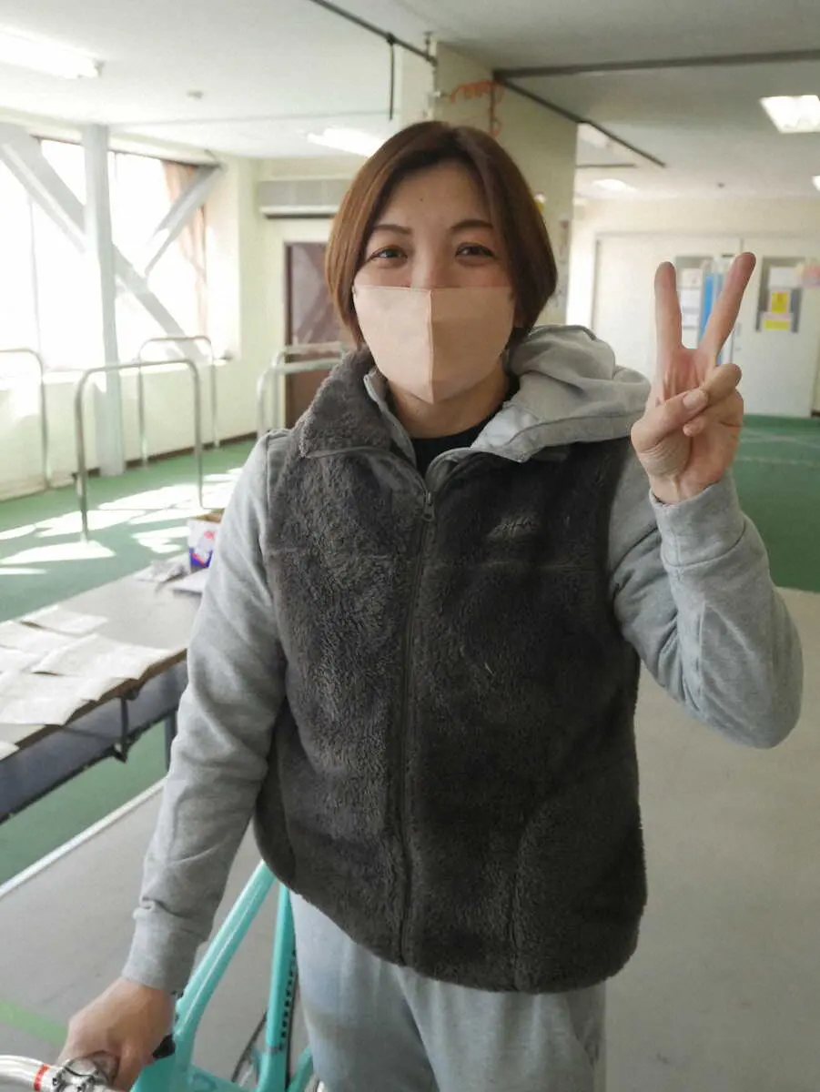 ＜取手競輪場＞2着を確保した保立沙織