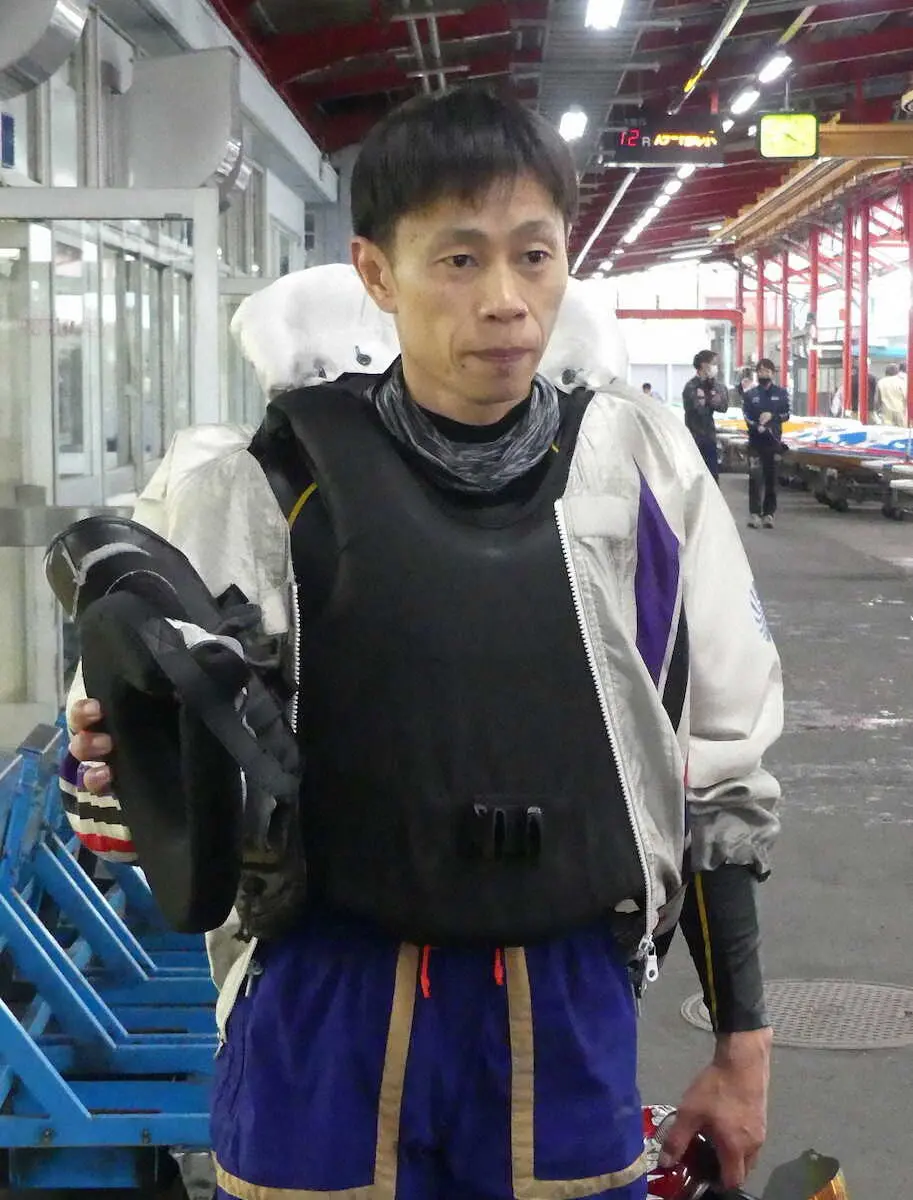 準優勝戦11Rを逃げ切り、優勝戦1号艇を手にした妹尾忠幸