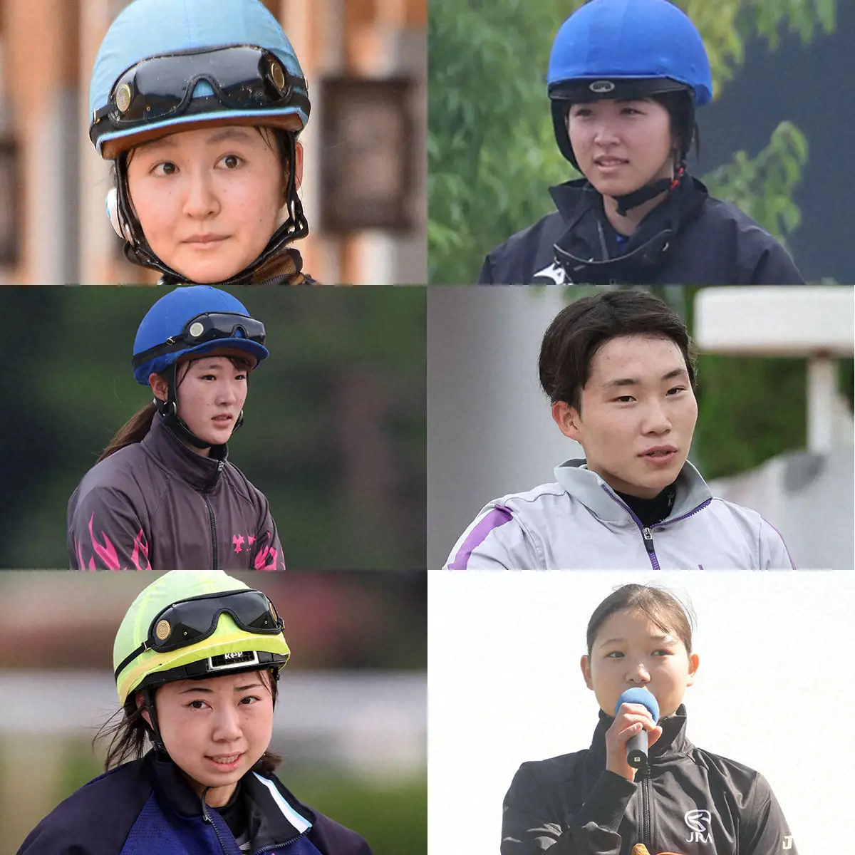(左上から時計回りに)古川奈穂、今村聖奈、角田大河、小林美駒、河原田菜々、永島まなみ