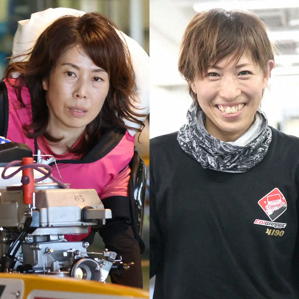 田口節子（左）と長嶋万記