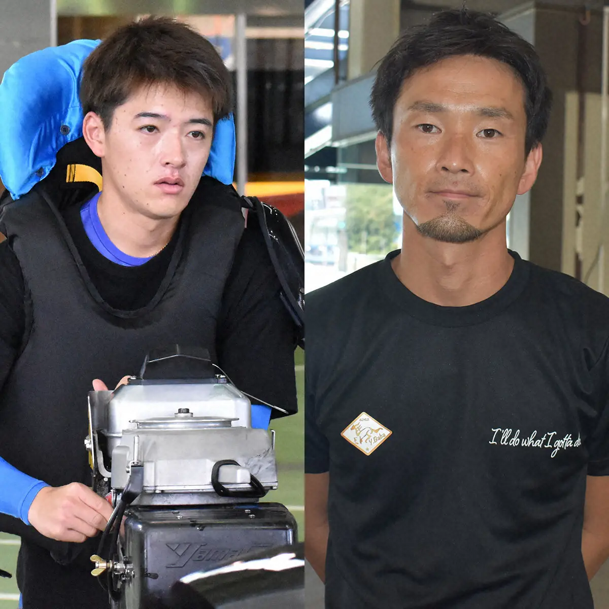 羽野直也（左）と馬場貴也