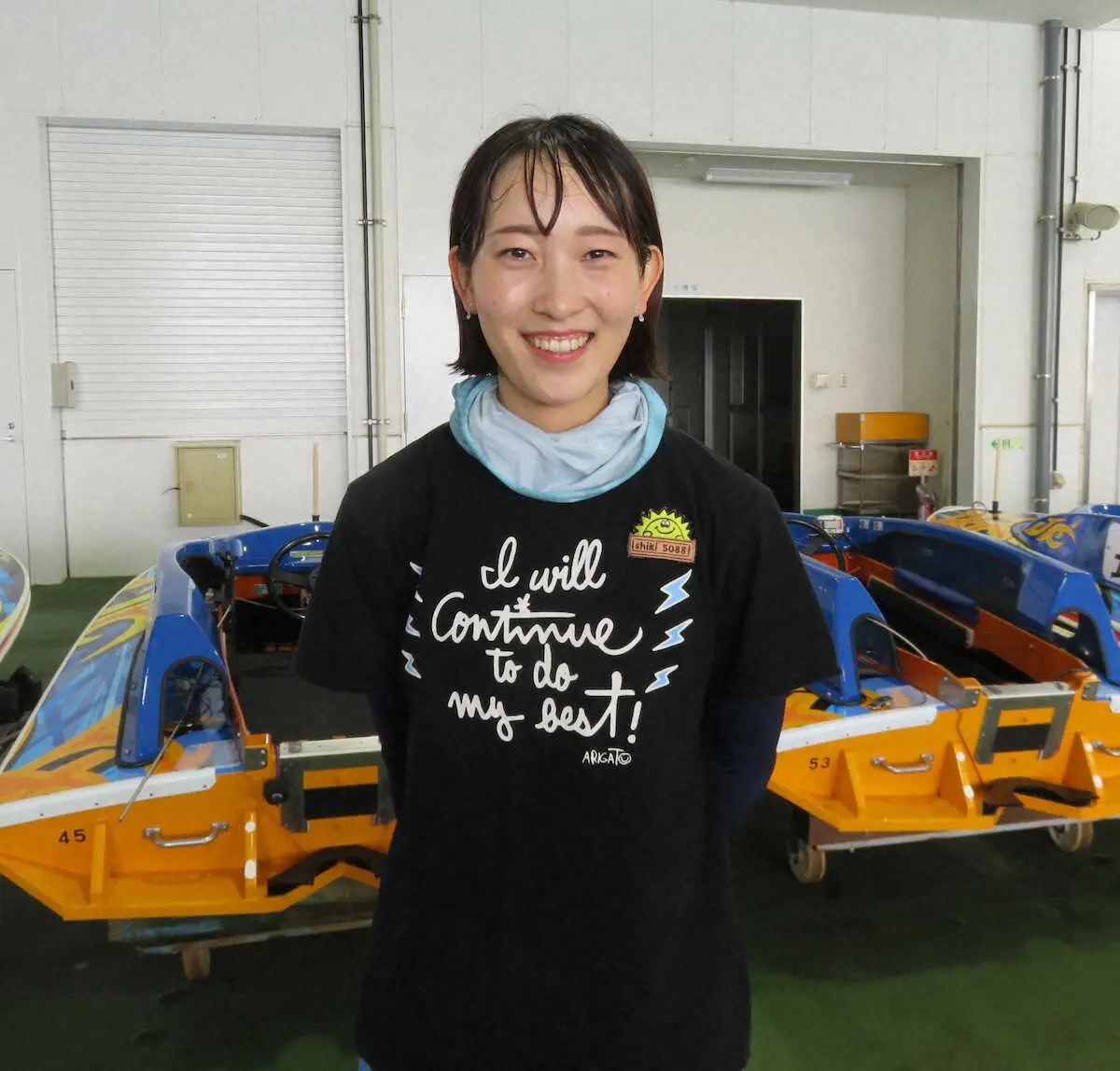 初日メイン女子ドリーム戦の5号艇で先輩たちに挑む高憧四季（浜名湖）　　　　　　　　　　　　　　　　　　　　　　　　　　　　　　　