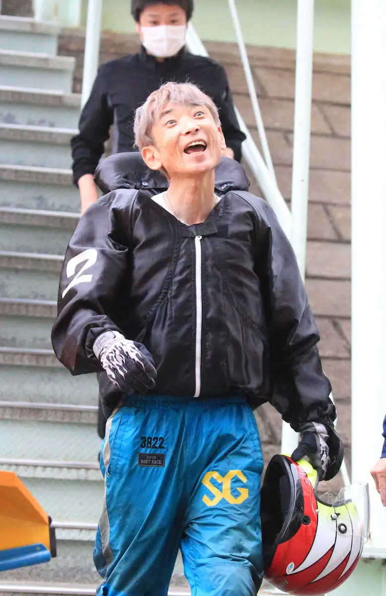 ＜ファン感謝3Daysボートレースバトルトーナメント　江戸川12Rセミファイナル＞1着となった平尾　（撮影・西川祐介）