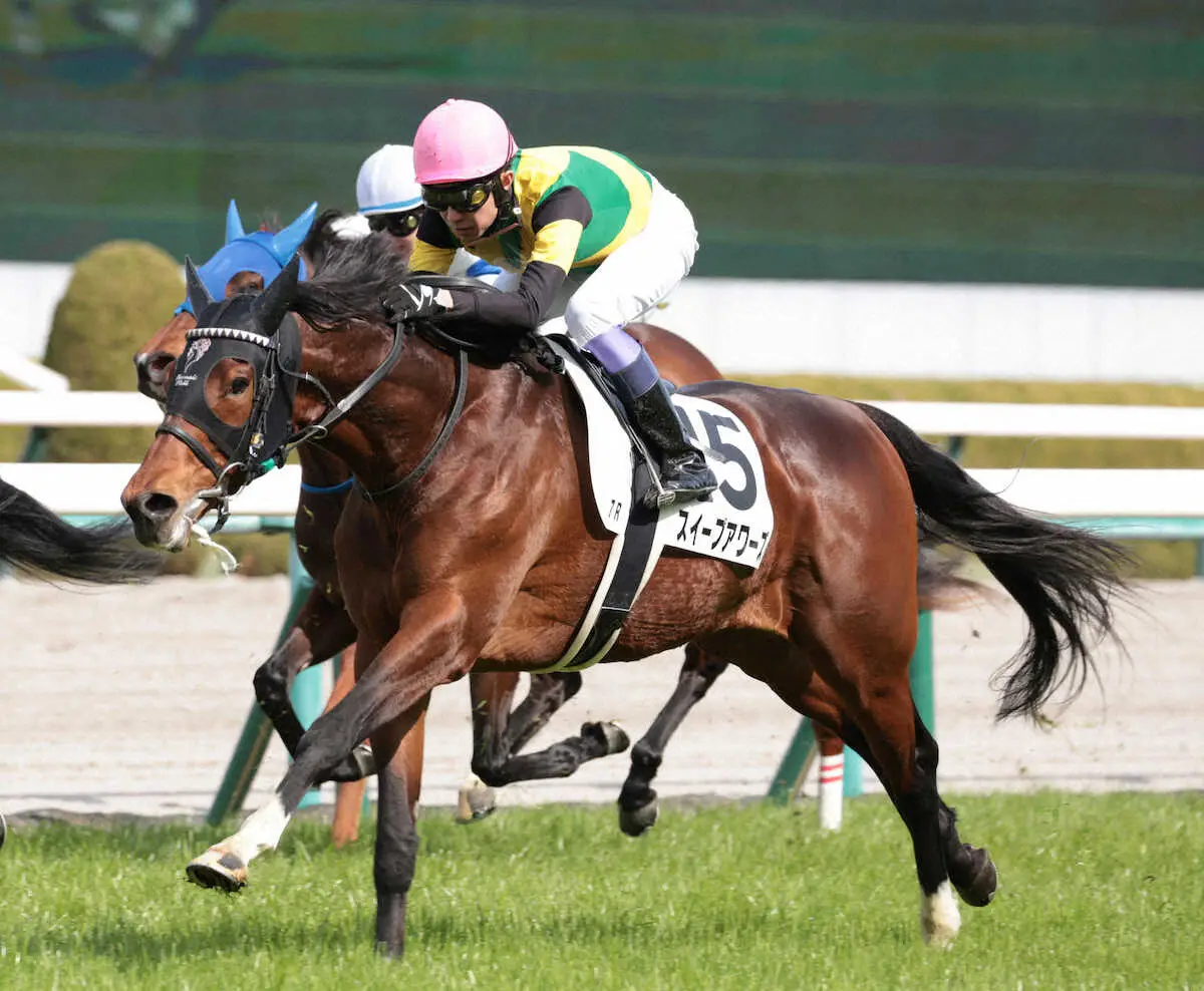 ＜阪神7R＞差し切りVを飾った武豊騎乗のスイープアワーズ（撮影・坂田　高浩）