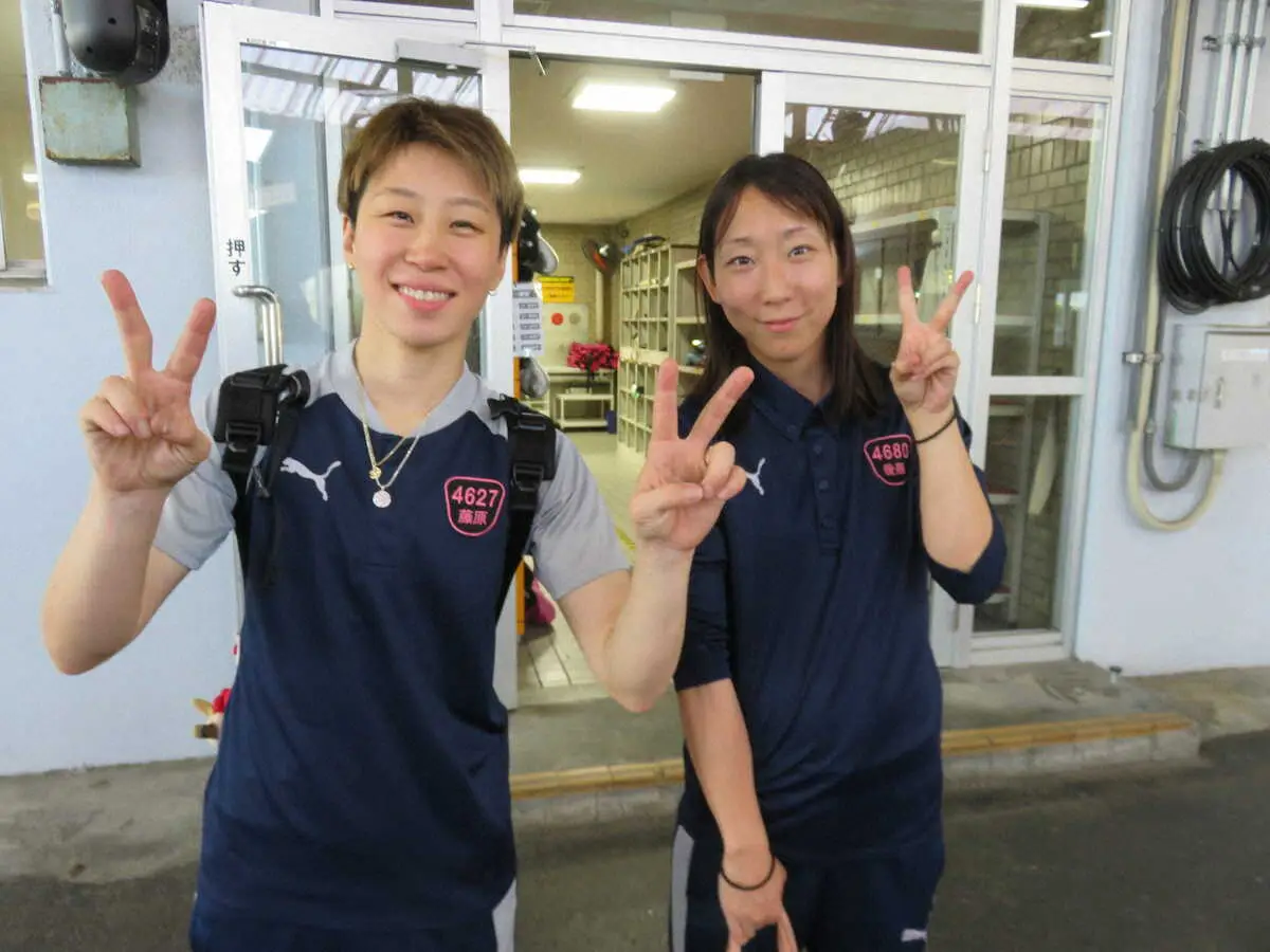 レディースチャンピオンに出場する藤原菜希（左）と後藤美翼　　　　　　　　　　　　　　　　　　　　　　　　　　　　　　