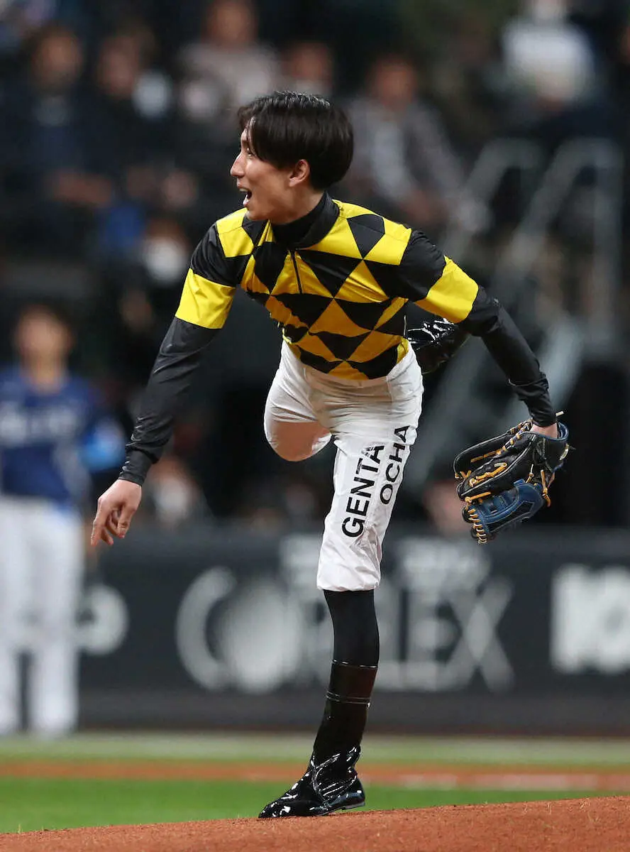 昨年5月、エスコンフィールドで杉谷拳士氏相手に始球式を務めた落合玄太