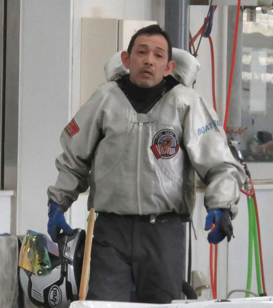 優出一番乗りを決めた三角哲男（浜名湖）　　　　　　　　　　　　　　　　　　　　　　　　　　　　　　　
